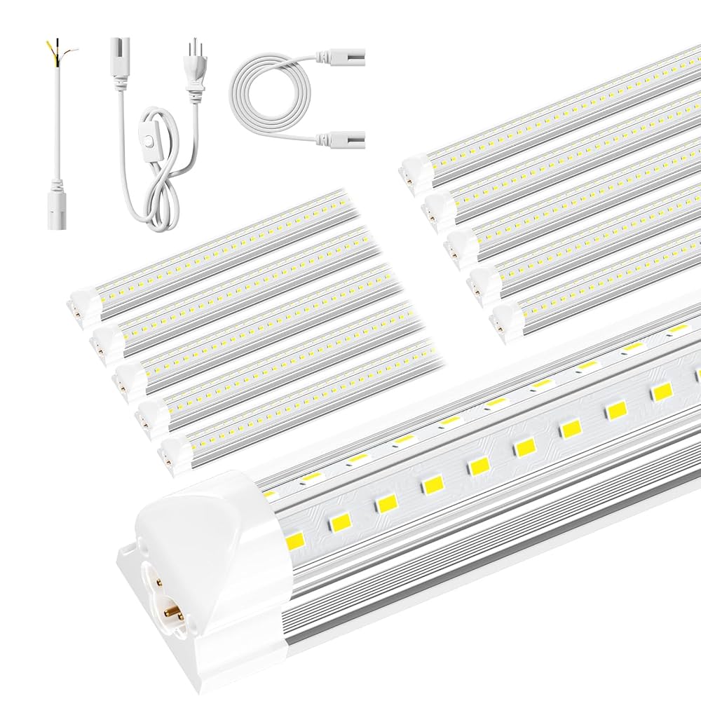 ONLYLUX 8ft LED Shop Light - 90W 12000lm 5000K, 8 Foot LED
